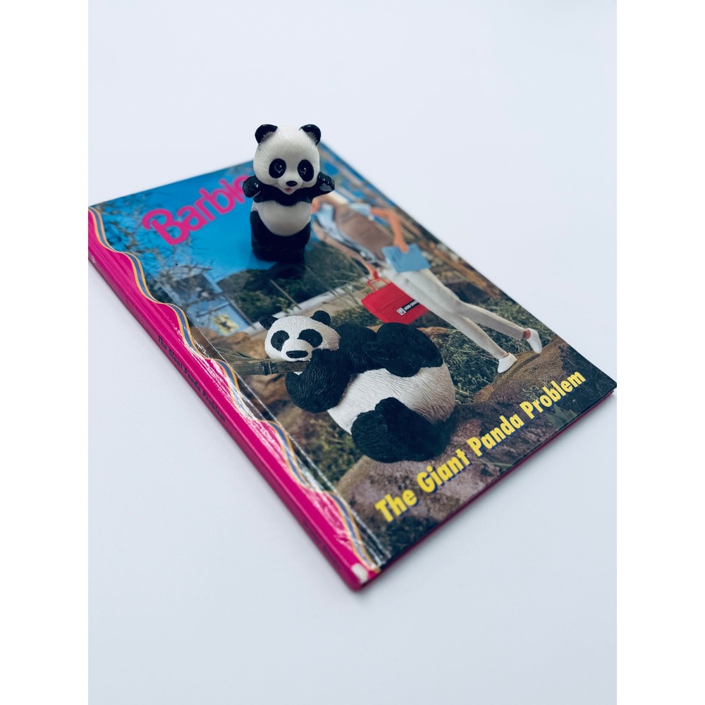 Barbie The Giant Panda Problem Grolier Book Club Hardcover with Panda Toy